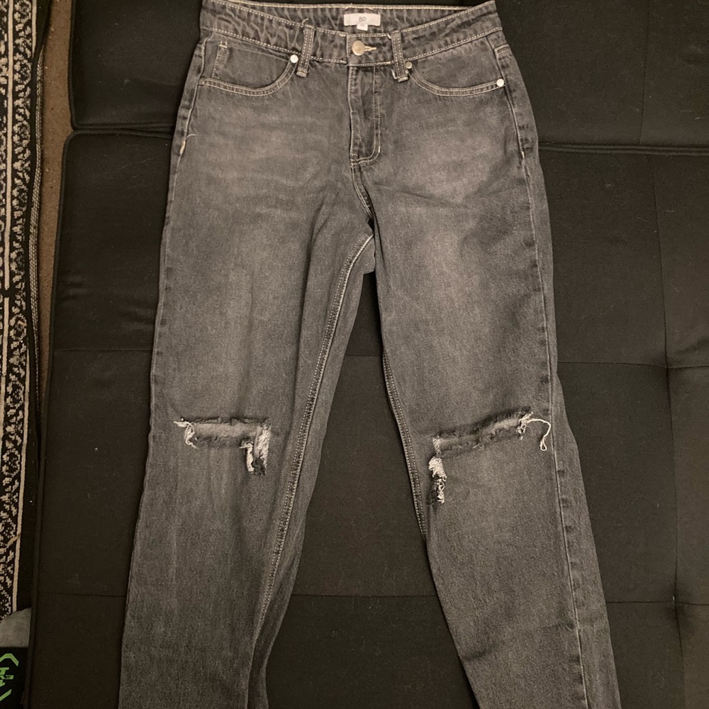 Distressed Black Mom Jeans, BP. Denim